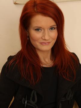 Seductive mature redhead Lucy Red posing naked in heels. — photo 1 of 15