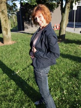 Horny old slut sucks everyone in public — photo 1 of 24
