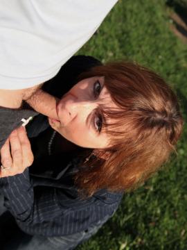 Horny old slut sucks everyone in public — photo 18 of 24