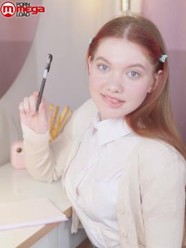 Schoolgirl Vivi Rides Her Dildo and Cums Hard After Class — photo 2 of 16