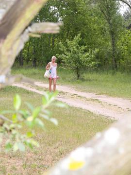 Naughty Cayla masturbating in public — photo 1 of 24