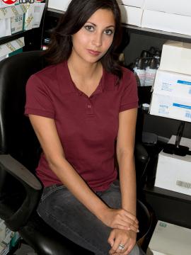 Office high jinks with Jade, a beautiful young brunette who gets naughty in her workplace. — photo 1 of 16