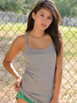 Shyla loves to flash her perky tits in public places like the baseball field at the park — photo 11 of 12