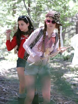 Faye and Georgia Fooling Around in the Forest — photo 5 of 16
