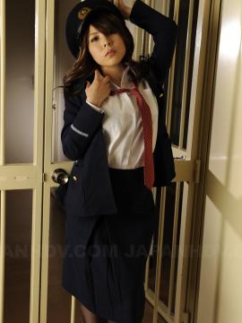 Seductive prison guard in a sexy uniform will make your dick hard — photo 8 of 15