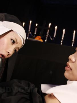 Two horny Asian nuns are ready for some freaky lesbian session — photo 9 of 15