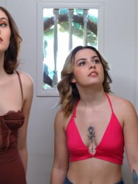 Freya Parker and Chanel Camryn find that their vacation house is double booked with a hot guy they can't wait to fuck — photo 1 of 16