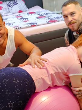 Submissive Redhead Squirts in First Anal Threesome — photo 1 of 15