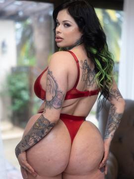 Xwife Karen Tattooed, Busty, And Craves A Massive Cock P - making her big ass bounce in every thrust — photo 3 of 15
