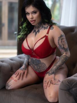 Xwife Karen Tattooed, Busty, And Craves A Massive Cock P - making her big ass bounce in every thrust — photo 5 of 15