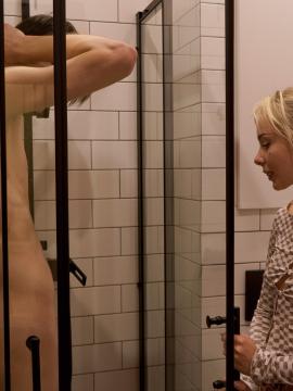 A hot shower leads perky blonde Helen to the bedroom with her boyfriend for a blowjob and a hardcore fucking complete with a facial. — photo 3 of 16