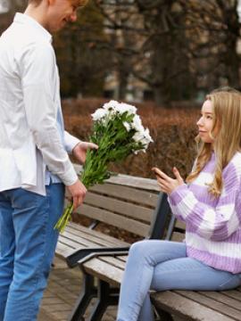 Mirka receives pretty flowers and the spinner can't keep her hands mouth or hot bald pussy off her boyfriends cock — photo 2 of 16