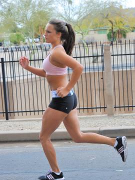 Teal Jogs and Jiggles Her Tits — photo 2 of 16