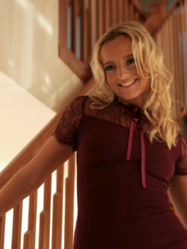 Tanned toned blonde Victoria Pure gets her bare pussy pounded in a hardcore stiffie ride until she gets a cum creampie — photo 1 of 16