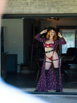 Hot horny cowgirl Lacy Lennon cant get out of her lingerie and slide her pussy onto her cowboy BFs cock fast enough — photo 1 of 16