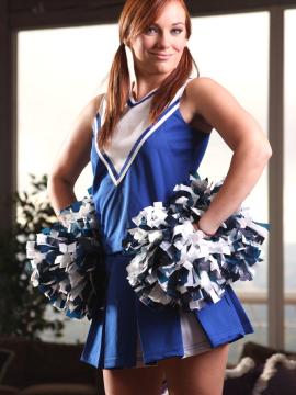 Naughty Cheerleader Dani Jensen Shakes Her Pom Poms — photo 1 of 15