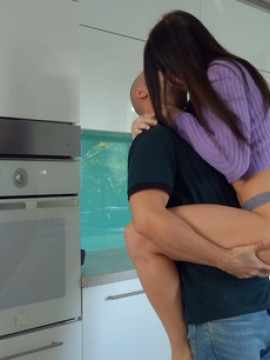 Horny Jenny Doll is mid-masturbation when her boyfriend shows up and takes over for her hands with his mouth and dick — photo 5 of 16